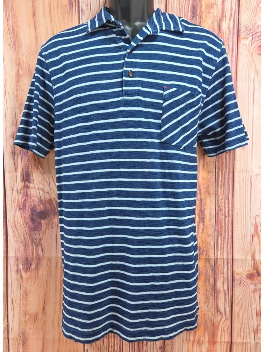 Southern Tide Mens Trim Fit Blue Striped Polo Size Medium